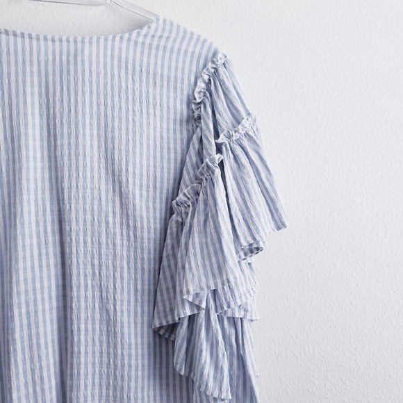 Anthropologie Pilcro Sybil Ruffle Teir Sleeve Blouse - Picture 3 of 8